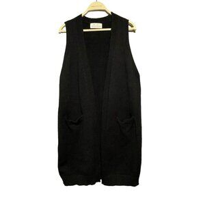 Sasso Smyth Cardigan Sweater Duster Tunic Women Size SM Pocket Open Sleeveless
